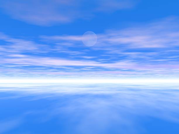 istock Fantastic landscape of Moon and Blue Sky 2222808608