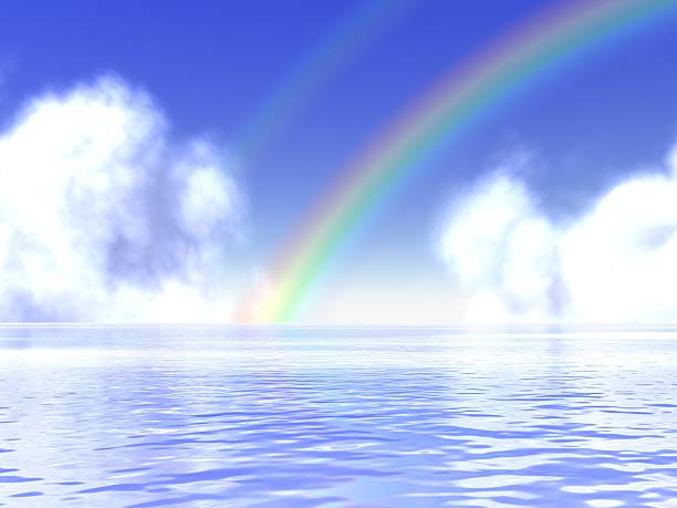 istock Fantastic landscape of Summer Sky and Double Rainbow 2222808720