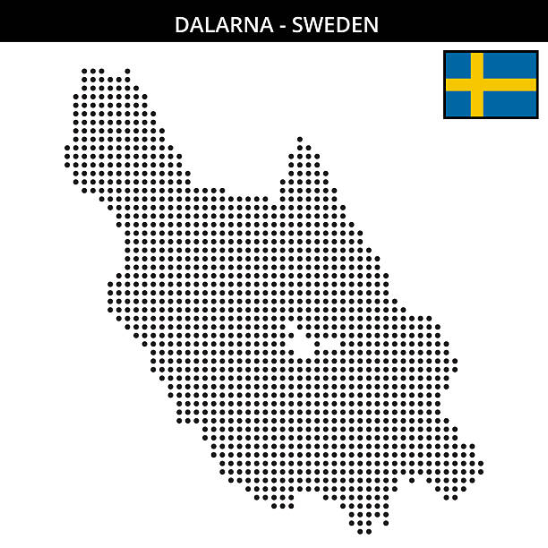 Medium Dots Map Of Dalarna In Sweden Stock Download Medium Dots Map Of Dalarna In Sweden 