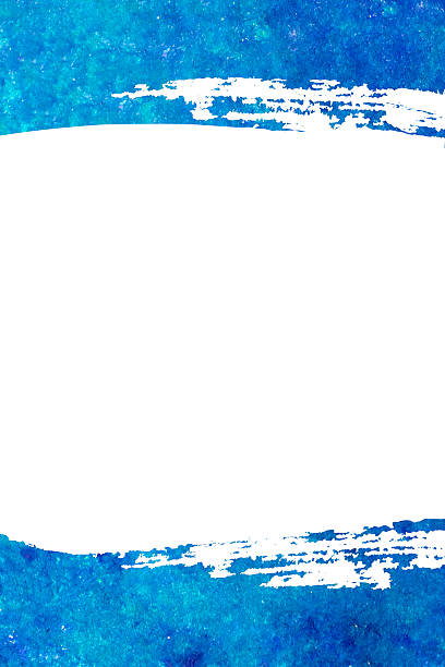 istock Abstract Blue color paint. Blue brush stroke background and frame. 2222815604