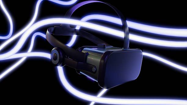 istock A Virtual Reality or VR headset and glowing neon-like light trails 2222816340