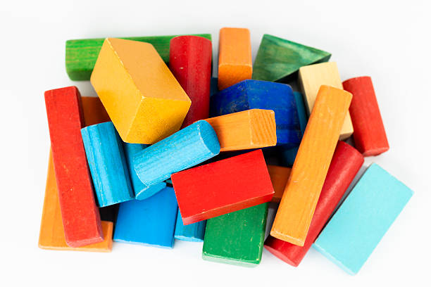 istock Colorful Assorted Wooden Blocks for Kids' Play and Learning 2222826870