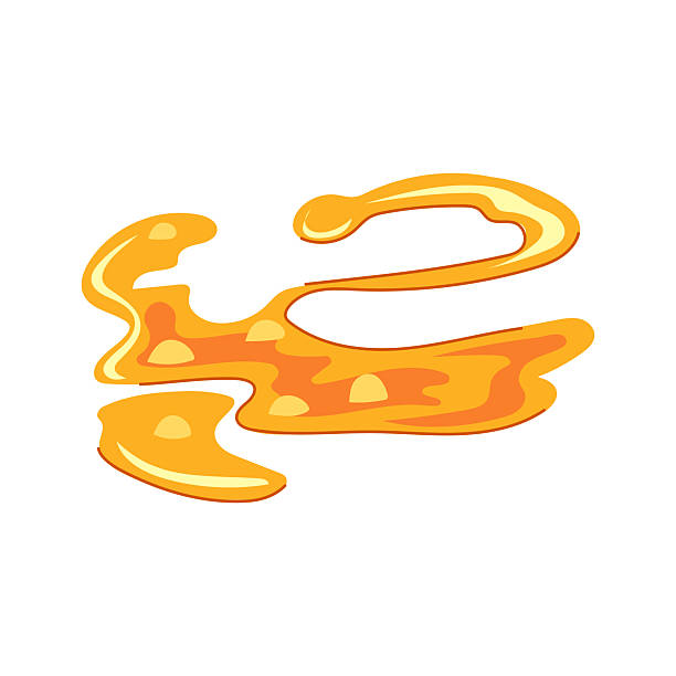 geschmolzene lavapfütze cartoon vektor illustration - lahar stock-grafiken, -clipart, -cartoons und -symbole