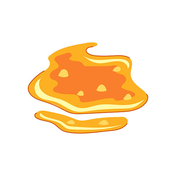 eruption lava pfütze cartoon vektor illustration - lahar stock-grafiken, -clipart, -cartoons und -symbole