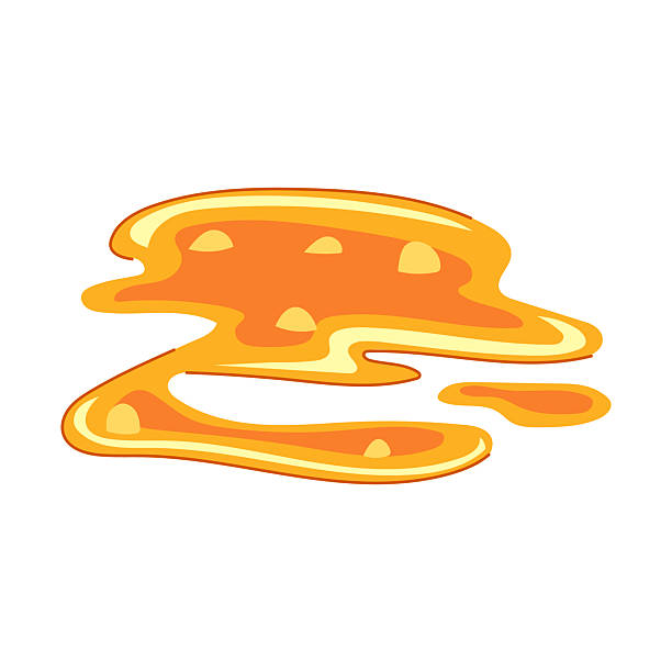 magmatische lavapfütze cartoon vektor illustration - lahar stock-grafiken, -clipart, -cartoons und -symbole