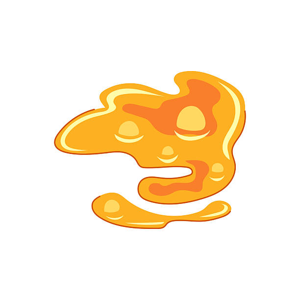 caldera lava pfütze cartoon vektor illustration - lahar stock-grafiken, -clipart, -cartoons und -symbole