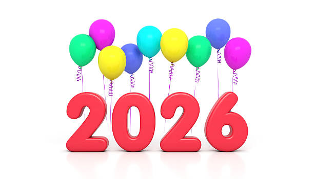istock New Year 2025 Creative Design Concept with balloons 2222831882