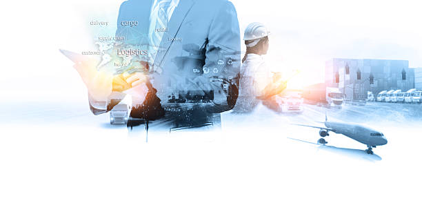 istock Global business of Container Cargo freight train for Business logistics concept, Air cargo trucking, Rail transportation and maritime shipping, Online goods orders worldwide 2222836731