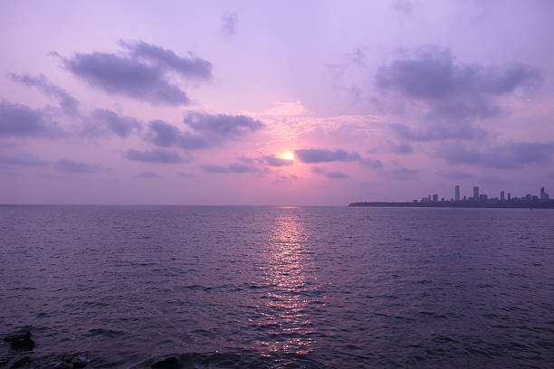 istock Afterglow sunset with purple sky 2222838124