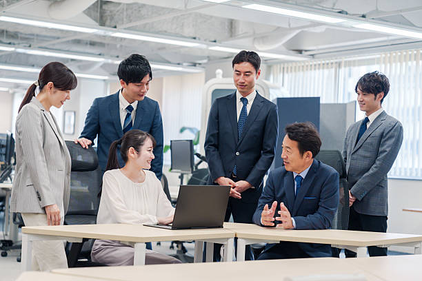 istock Team member and very smiling office worker 2222839038