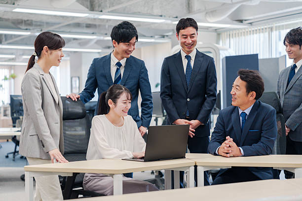istock Team member and very smiling office worker 2222839042