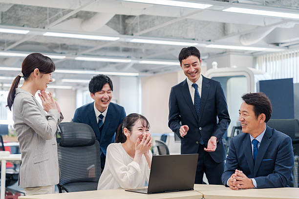 istock Team member and very smiling office worker 2222839044