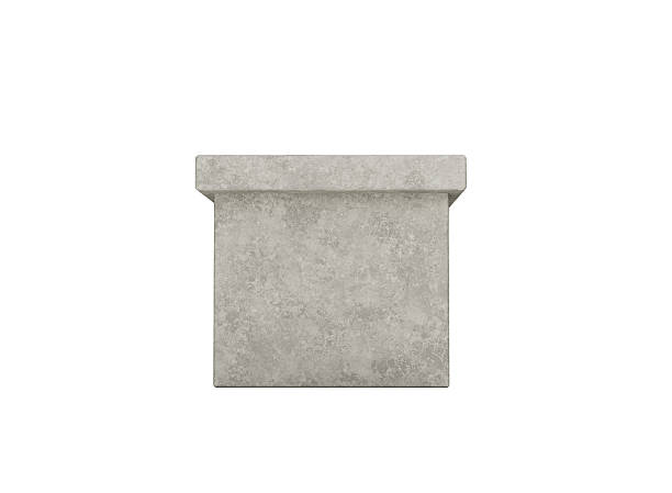 istock Grey Concrete Podium Backdrop For Products Showcase Isolated On White Background 3D Illustration 2222839954