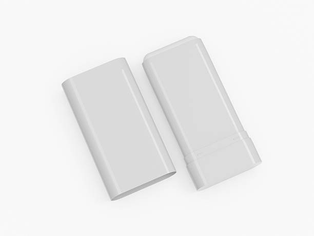 istock 3d Empty White Open sun stick Mockup Packaging Top View On White Background 3d Illustration 2222840020