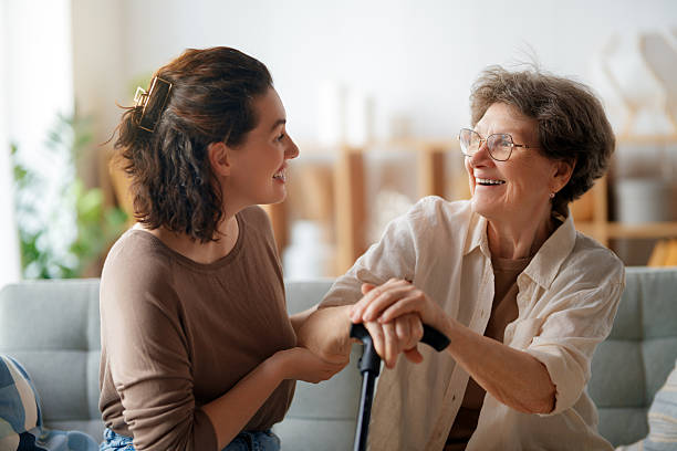 istock Happy patient and caregiver 2222845313