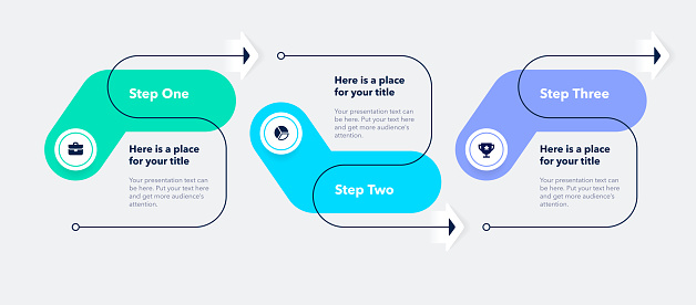 Horizontal Flow Process Map Horizontal Process Flow Chart With Three Colorful Steps And A Place For ...