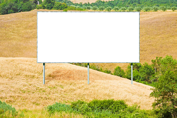 istock Blank advertising billboard in Tuscany Landscape - (Italy) 2222860477