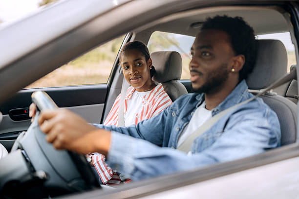 istock Couple enjoying car ride together through nature 2222868997