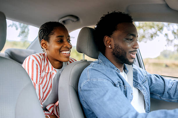 istock Couple enjoying car ride together through nature 2222869052
