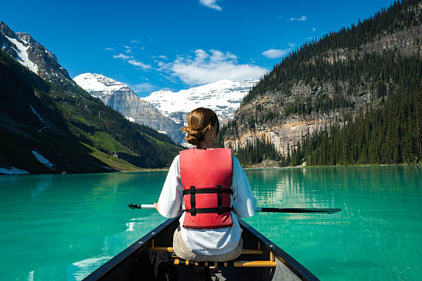 The Kayaking in the Glacier Lake in Norway