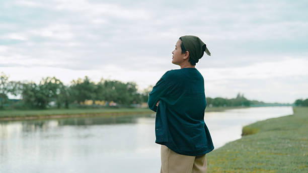 Asian woman relax and spending time on weekend