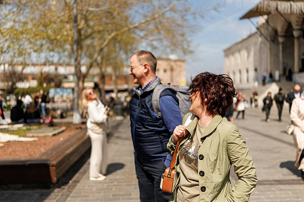 istock Cheerful friends having fun while visiting Istanbul during sunny day 2222881471
