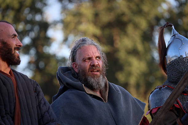 Ladispoli (RM), Italy - June 28, 2025: The Drakkar Viking Fest is a historical Viking reenactment. Typical Viking warrior wearing period clothing, in the style of Norse culture. Historical reenactment