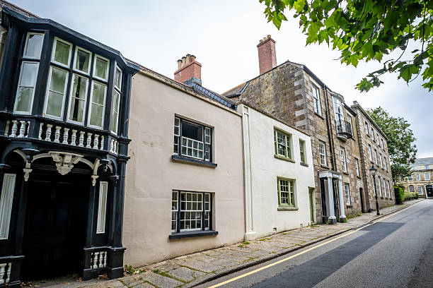 istock Historic buildings in Helston in Cornwall 2222885634