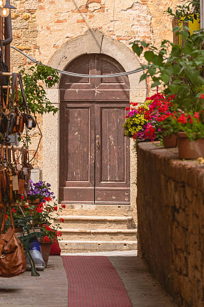 Red Carpet Leading To The Entrance - Seen In Bolgheri, Tuscany