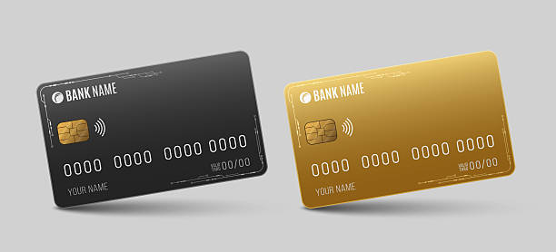 istock Realistic bank cards with electronic circuit details on a light background. Credit or debit plastic card with chip and contactless icon for online payments and secure transactions. Vector. 2222894518