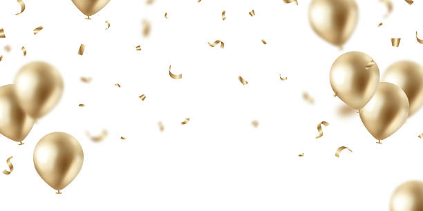 istock golden balloon background for festival decoration elegant vector illustration party 2222896029