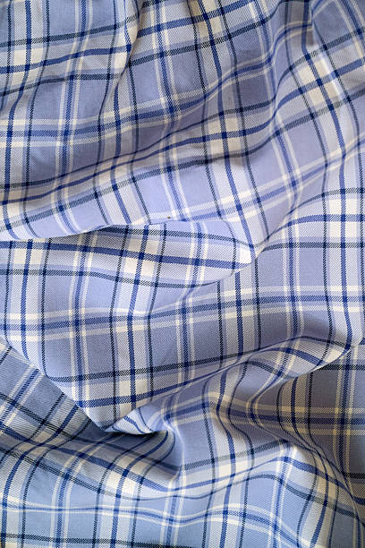 istock Stripes repeated on crumpled draped casual shirt 2222900320