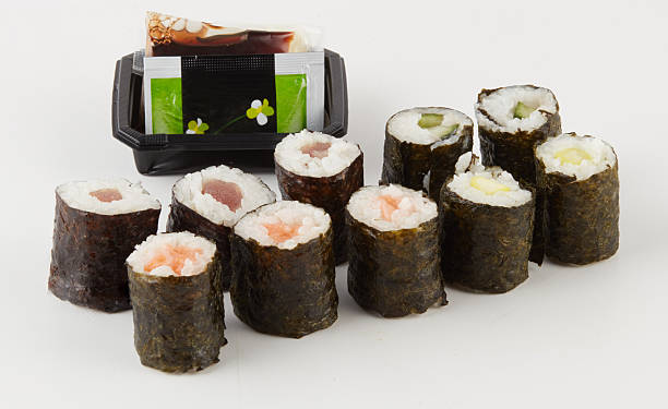 Rice balls isolated nature background with clipping path