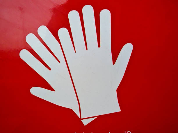 Gloves on a white background. Functions as a hand protector.