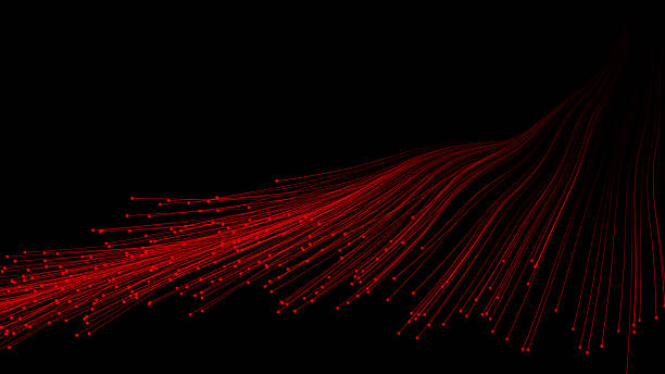 istock Red color abstract designed particles slowly moving on black background, white particles background 2222904709
