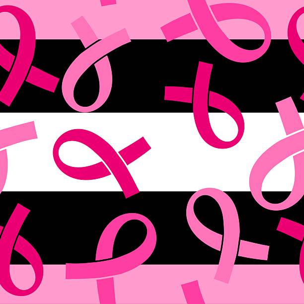 istock Breast cancer month seamless pink ribbon day mammogram pattern for wrapping paper and medical accessories and medicine 2222905048