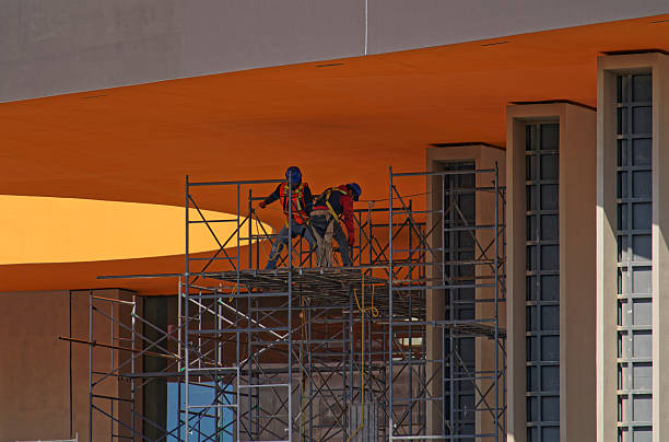 Puebla city, Puebla state, Mexico - July 20, 2021: Altix condominium building process, Blvd. Europa No. 2, Lomas de Angelópolis.