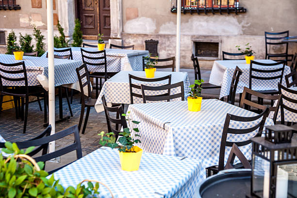 istock Outdoor Cafe Seating Chairs and tables 2222906852
