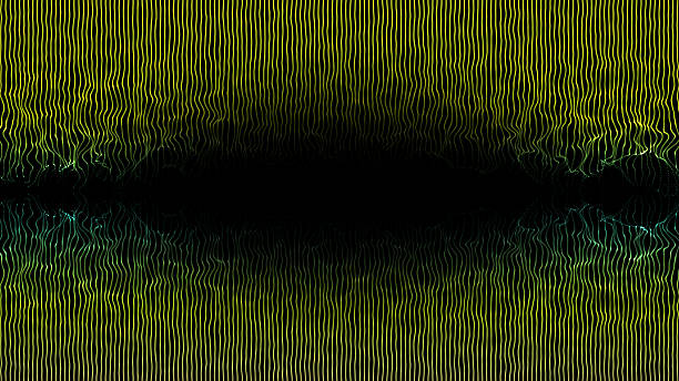 Abstract technology dark background. Moving stripes on black background for logo intro