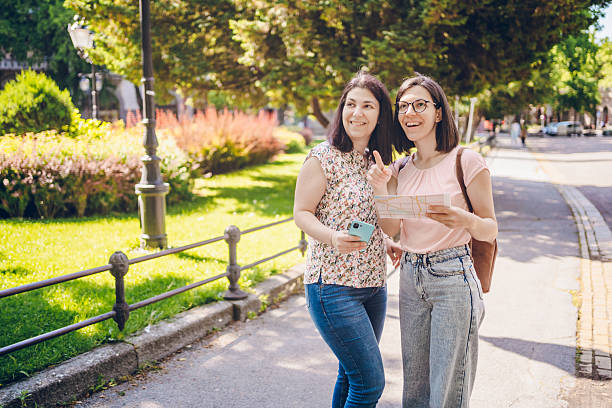 istock Two woman enjoy in walking 2222919061