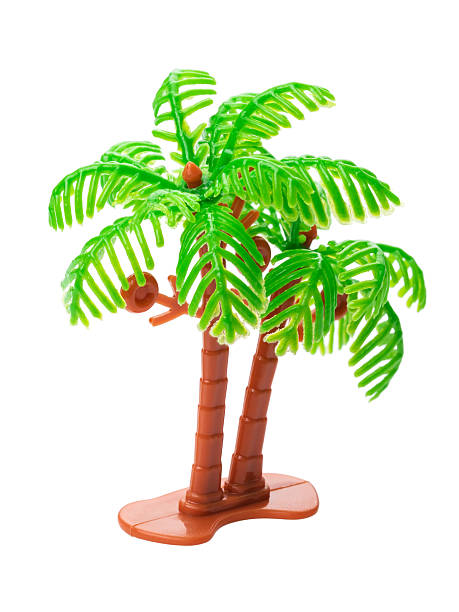 istock Toy palm tree made of plastic isolated on white background 2222925731