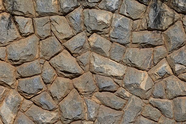 Stone wall at the Monasteries of Mount Athos in Greece 2024