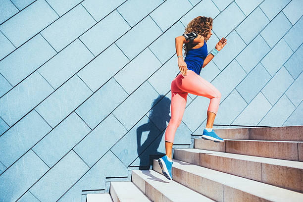 istock Running up stairs for an intense outdoor workout 2222933990