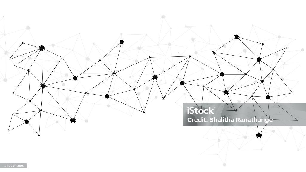 Network Abstract Polygon Path Connection Stock Illustration - Download ...