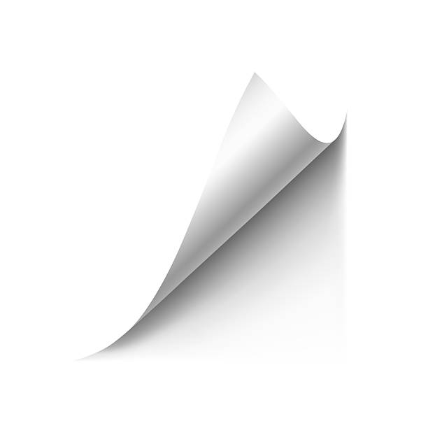 istock Vector of curled paper corner. White sheet is curled at the edge, shadow effect. 2222941063