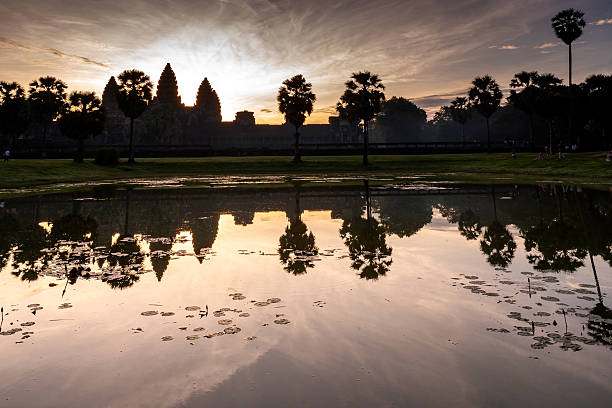 A beautiful view of Angkor Wat temple in Siem Reap, Cambodia