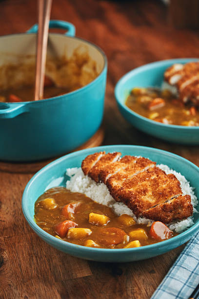 Japanese Katsu Curry with Crispy Chicken and Vegetables