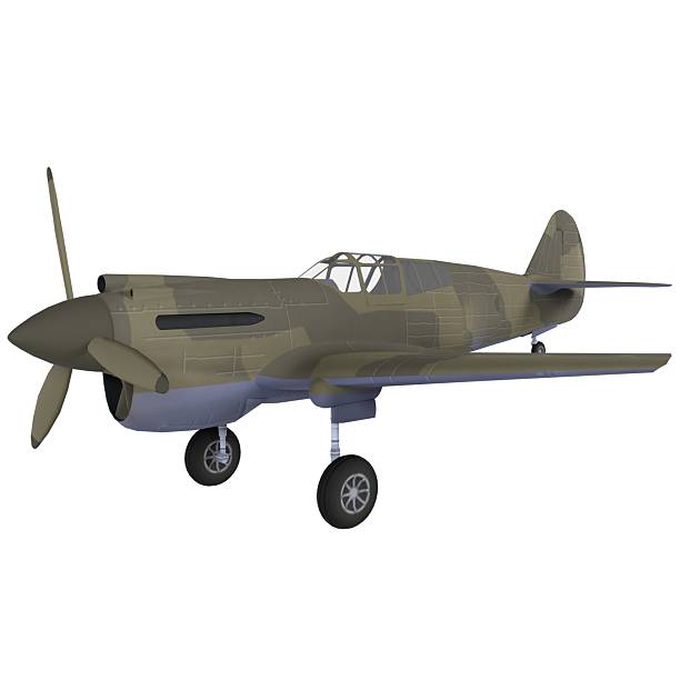 istock Vintage military airplane isolated on white 2222952495