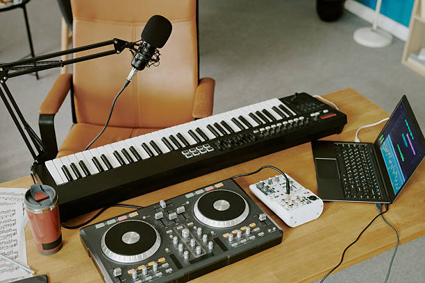 istock Keyboard and Audio Equipment for Recording Music 2222953386
