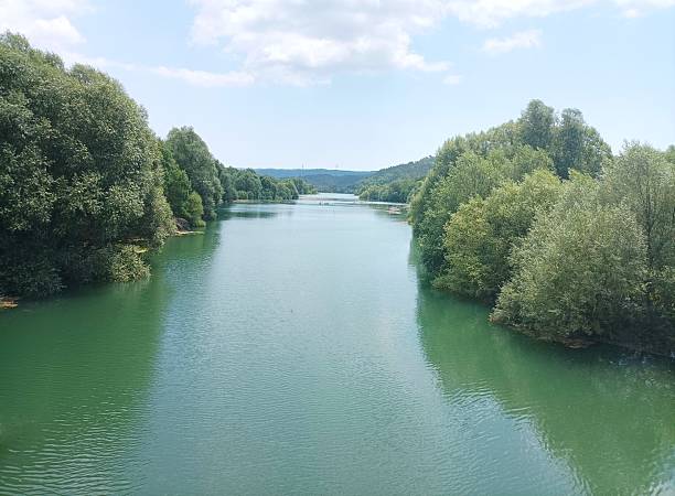 Lake Saint-Cassien and lush vegetation in the Var, South-East of France